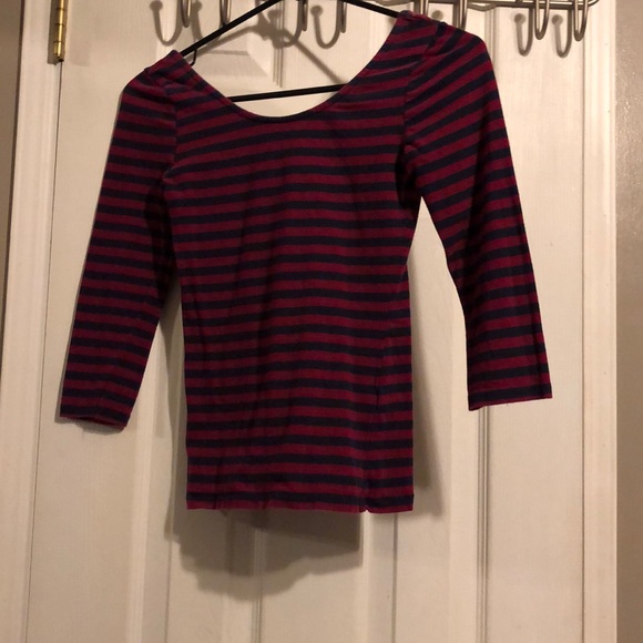Splash striped shirt wine and navy - Picture 2 of 4